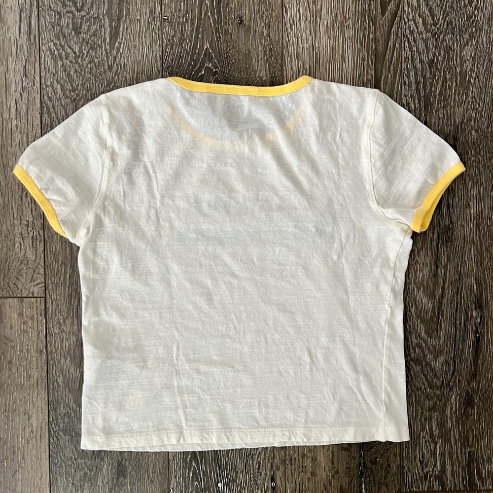 J. Crew Cropped Graphic Ringer Tee - Picture 5 of 5